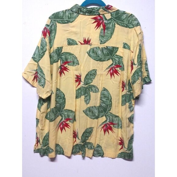Scandia Woods Mens Shirt XXL Tropical Hawaiian BIRD OF PARADISE Floral Foliage - Picture 2 of 8